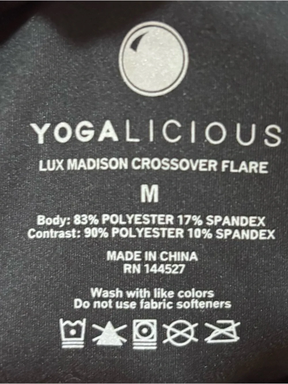 Yogalicious Black Flared Yoga Pants - Picture 3 of 3